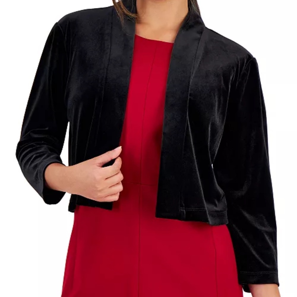 Connected Apparel Black Velvet Women's Blazer
